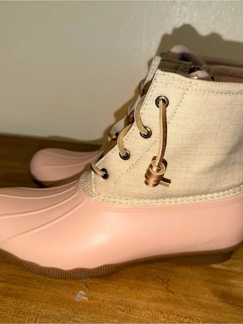 Sperry Women's Blush Pink Duck Boots Ankle Booties